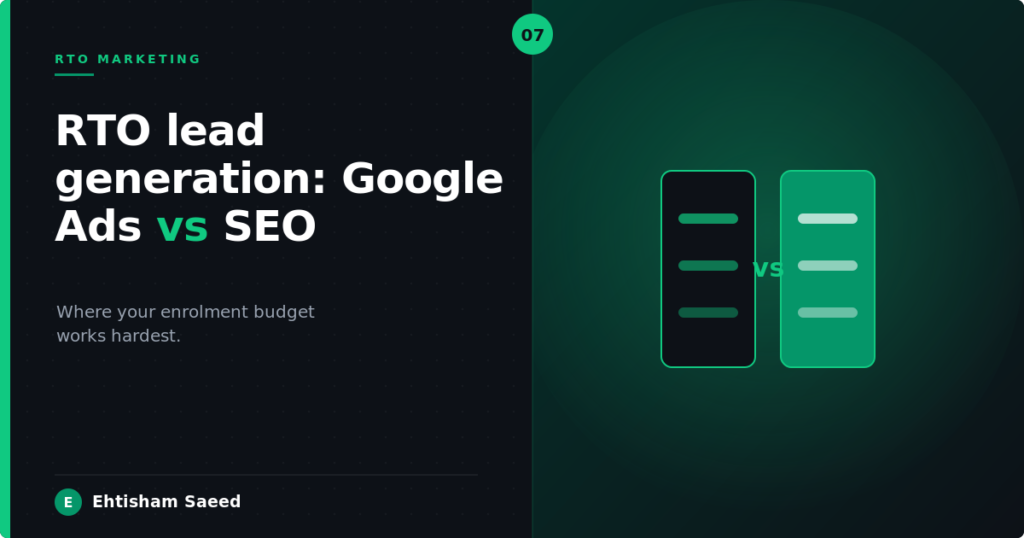 What Is RTO Lead Generation? Google Ads vs SEO for Australian Training Organisations
