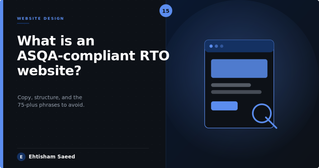 What Is an ASQA-Compliant RTO Website? Copy, Structure, and the 75-Plus Phrases to Avoid
