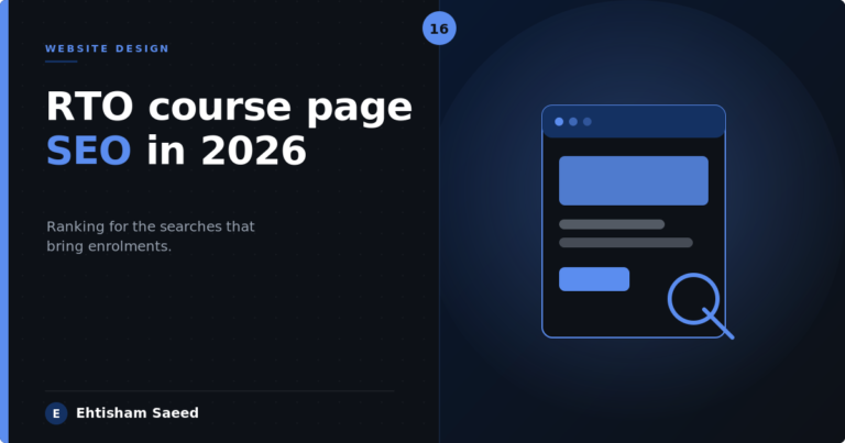 What Is RTO Course Page SEO? Ranking for Qualification Keywords in 2026
