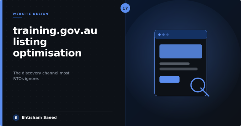 What Is training.gov.au Listing Optimisation? The Hidden Discovery Channel for RTOs