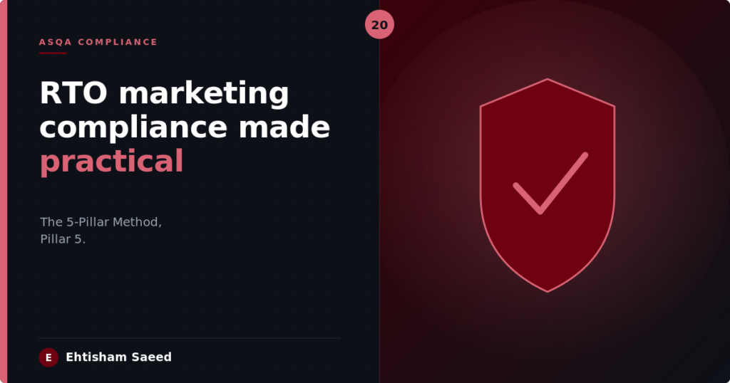 RTO Marketing Compliance: The Information and Transparency Practice Guide Made Practical (Pillar 5)