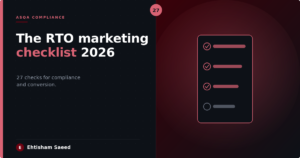 The RTO Marketing Checklist 2026: 27 Checks for Compliance and Conversion