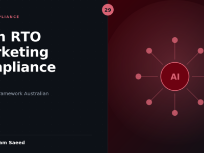 AI in RTO Marketing Compliance: The 2026 Framework Australian RTOs Need