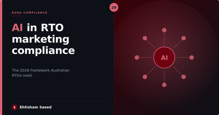 AI in RTO Marketing Compliance: The 2026 Framework Australian RTOs Need