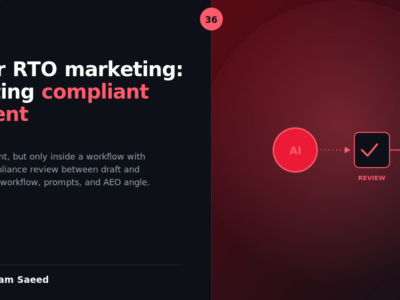 AI for RTO Marketing: Creating Compliant Content