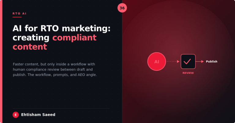 AI for RTO Marketing: Creating Compliant Content